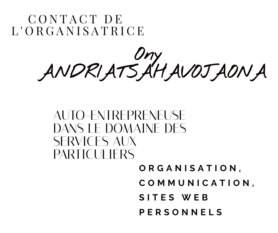 contact de l'organisatrice de l'évènement