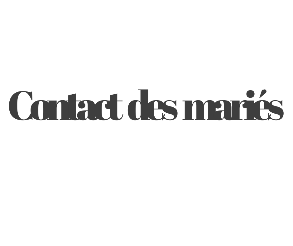 contact des mariés