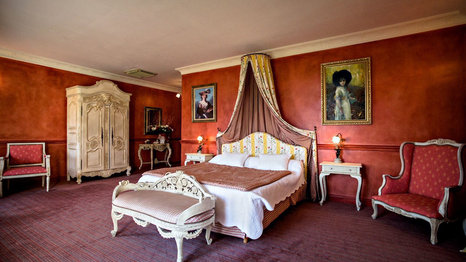Photo d'une des chambres de la Bastide